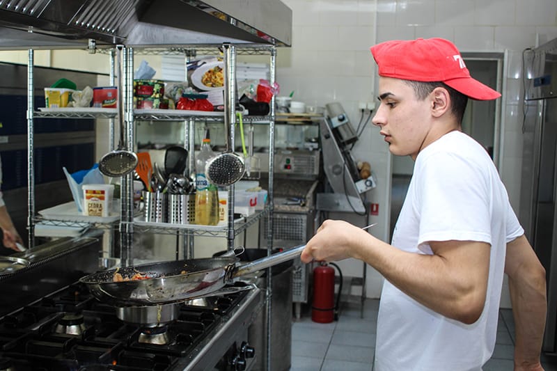 Cook, one of many food and hospitality second chance jobs